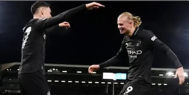 哈兰德英超百球达成！曼城5-4险胜富勒姆惊心动魄_比赛_比分_赛季